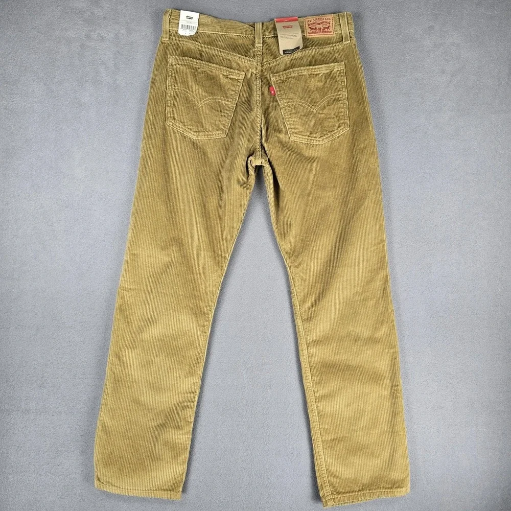 Levis Corduroy Pants Mens 30x30 Beige Straight Leg Regular‎ Fit PC9 A4690-1843